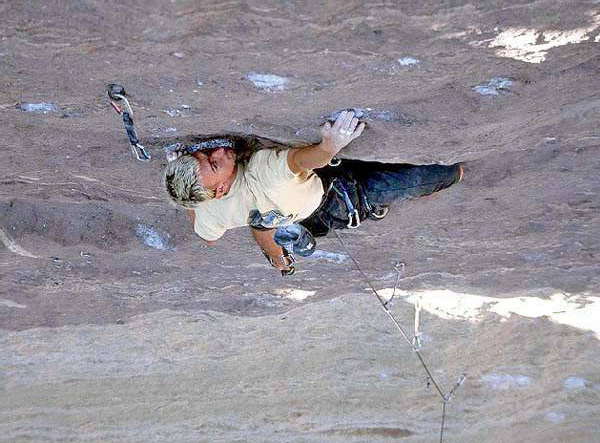 Smith Rock, SAD, 1997. Na medenom mjesecu u SAD-u je izvea do tada najbrži uspon u legendarnom klasiku JBT-a - Just do it (8c+) - kaže da je živia na power baru i coca coli :-))) / Foto: Boris Strmšek, www.kozjak.org
