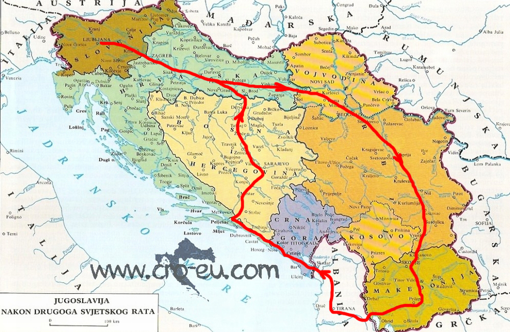 Reportažu završavamo mapom puta legendog Uroša Brecelja i drage nam Mojce Žerjav. Oni su također nedavno stigli doma iz Prilepa i to nesvakidašnjom rutom. Nakon što su autocestom Ljubljana-ZG-BG-Niš-Skopje stigli do Prilepa, ekipa je na nagovor redakcije krenula Balkanskom rutom nazad priko zloglasnog El Basana, Tirane i Hani Hotita. Da stvar bude luđa, Mojca se u Neumu sitila ćevapa, pa je ekipa svojim bavarcem 530d skrenula za Sarajevo, a ona priko Zenice i Slavonskog Broda nekako ipak stigla doma! Mega Epic !!!