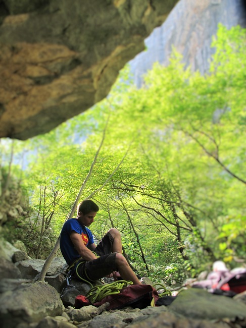 Skromni Helium je izrazia želju da bi volia stisnit svoj prvi 8b. Ovdje snimljen upravo ispod jednog megaklasika spomenute težine...