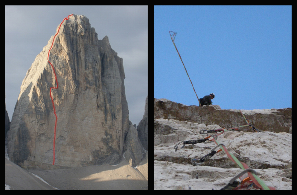 Camillotto Pellissier - 500m / Dolomiti (FA M.Minuzzo 1967., FFA Mauro Bubu Bole 2004., 11 dužina (Čorkovi prijedlozi ocjena za pojedne dužine u zagradama – 7b+, 7c, 8b(8a/a+), 8a (7c+), 7a, 8a+ (7c+), 6c+, 6b, 6a, 5a, 2B.